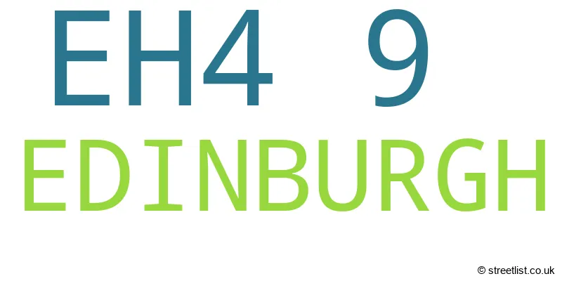 A word cloud for the EH4 9 postcode